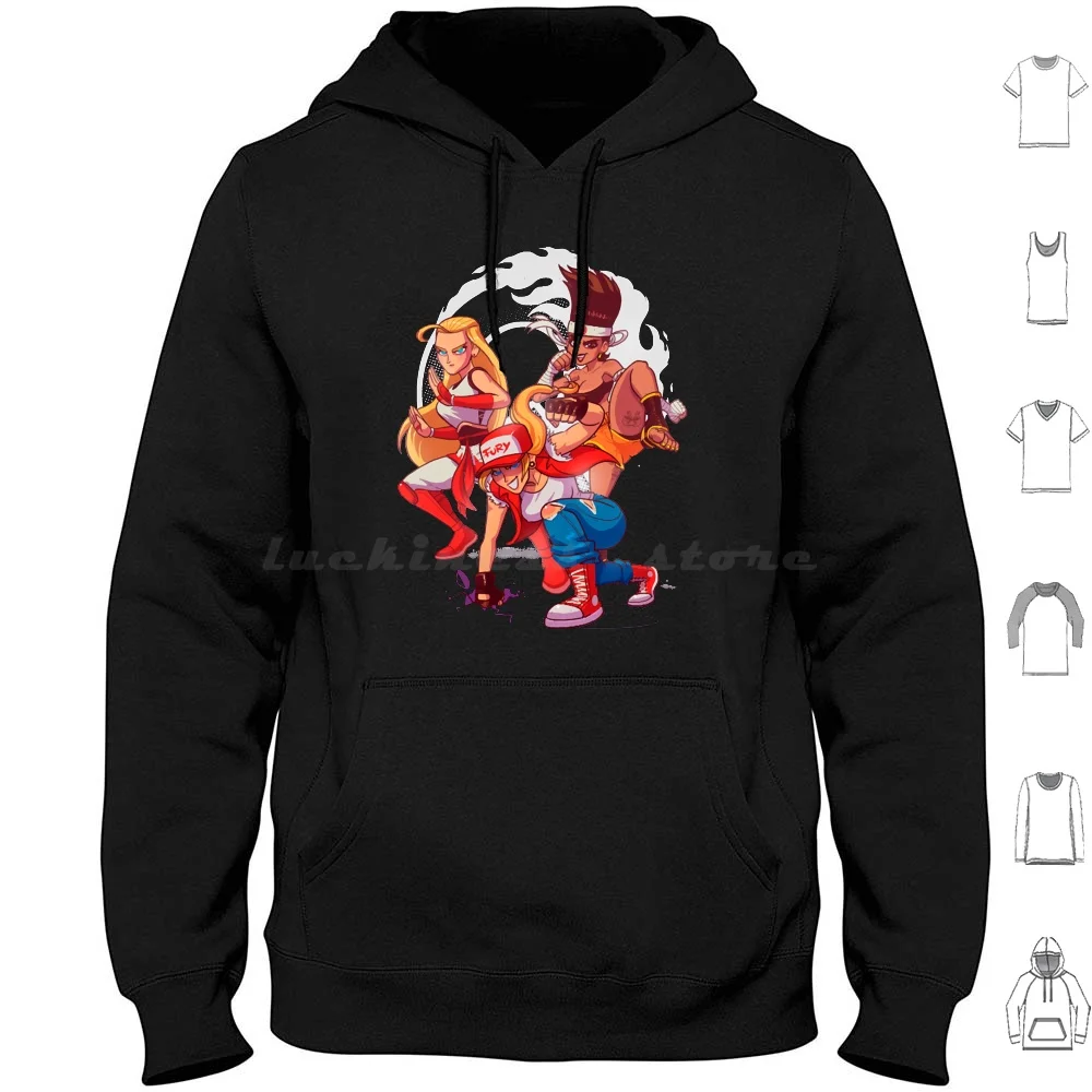 The Queen Of Fighters Hoodies Long Sleeve King Of Fighters Arcade Fatal Fury Fighters Fighting Game King Kof Neo Geo