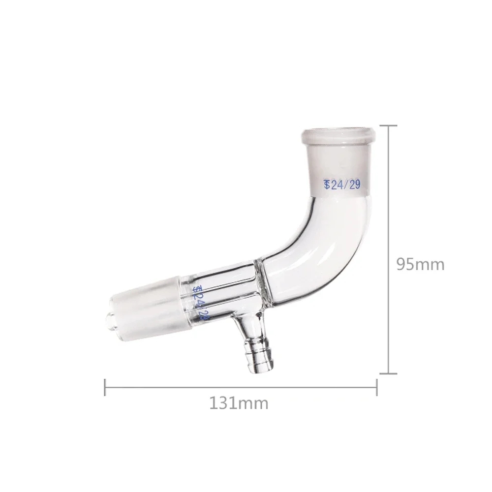 14/23 19/26 24/29 29/32 Standard Joint Vacuum Distillation 105 Deg Elbow Straight Tail Tube Lab Glassware Chemical Experiment