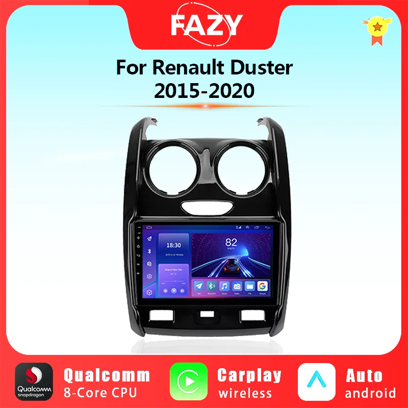 Android 12 Car Radio Multimedia Video Player For Renault Duster 2015-2020 Wireless Carplay GPS Navigation Stereo 4G DSP DVD 2din