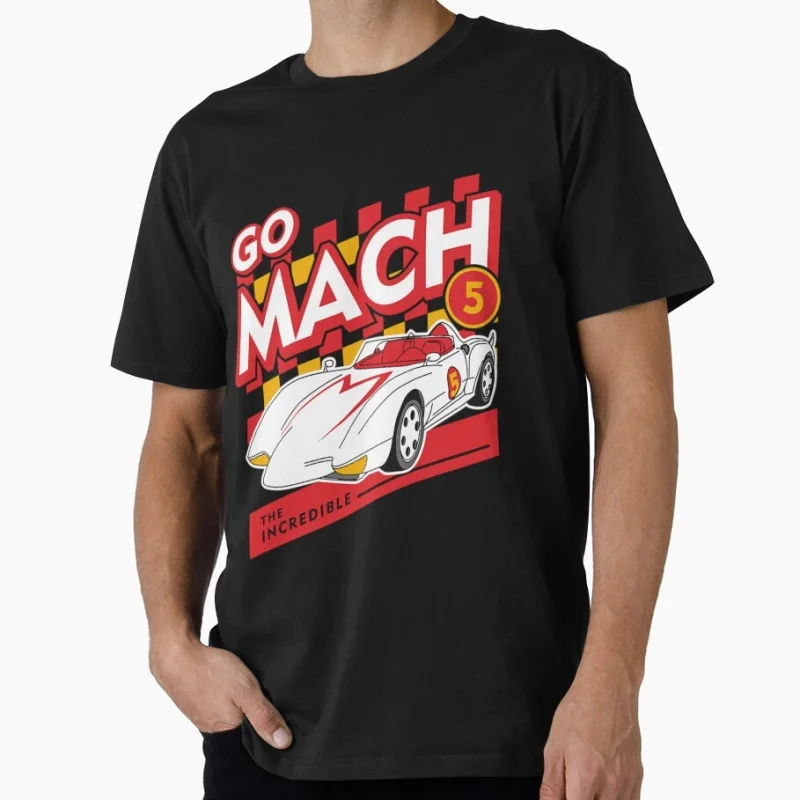 

1208 Mach Go Go Go graphic tee Manga Speed Racer Anime T shirt for men Cartton Large size Tops 100% cotton printed Y2K Clothes