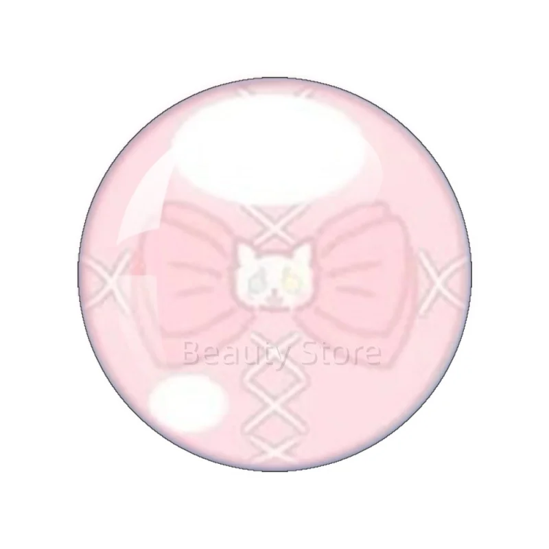 Glass Cute Pink Doll Eye Chips 12Pcs Part16 Cabochon Eye Pupil 10MM-40MM Handmade Girl Toy Drop Glue DIY Blyth BJD Doll Jewelry
