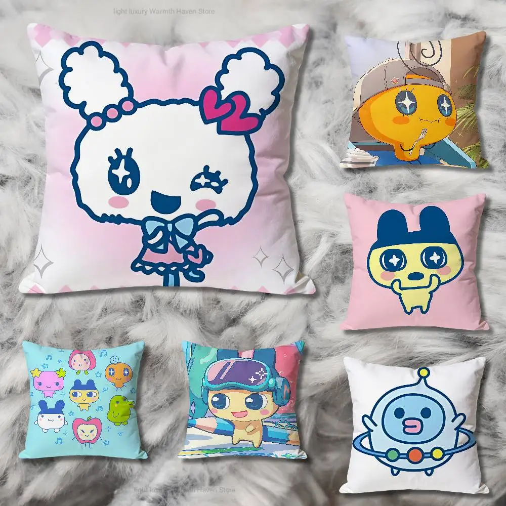 

T-Tamagotchi Cute M-Mametchi Various Sizes Square Pillow Case For Car Home Bedchamber Decor Custom Valentine gift