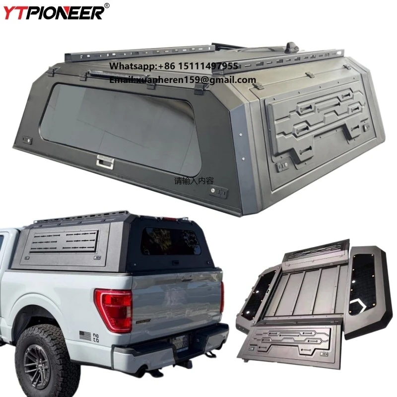 

for 2023 2024 2025 Ford F150 Pickup 5.5 Feet 6.5ft Bed Cap Ute Tray Camper Shell Aluminum Hardtop Topper Truck Canopy