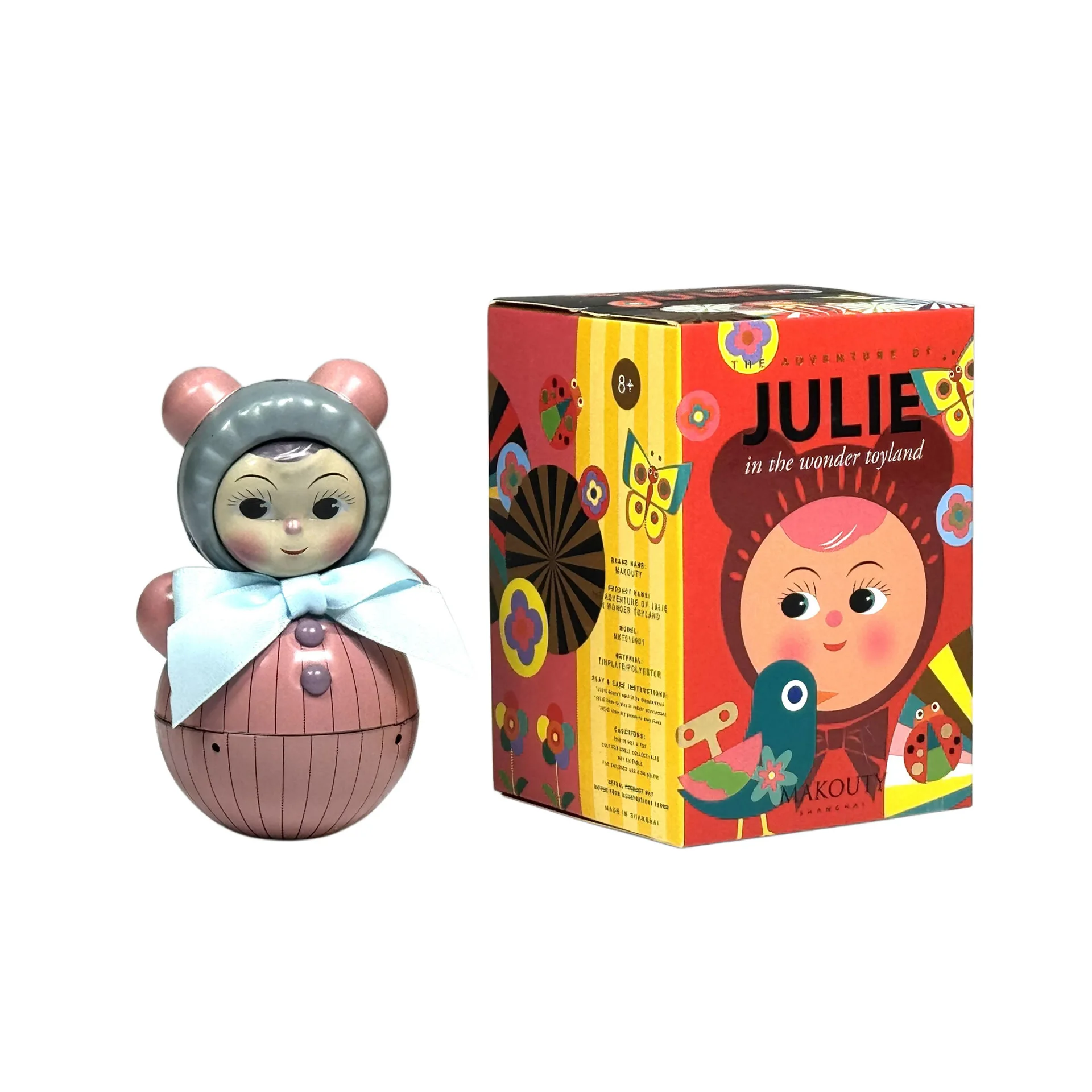 Tumbler blind box, zabawka z blachy w stylu vintage, kreatywny prezent, personalizowana ozdoba, przedmiot kolekcjonerski, rękodzieło z blachy