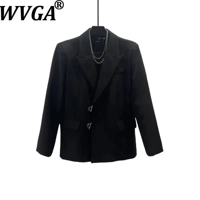 WVGA Spring Autumn New Men High-end Metal Buckle Versatile Design Blazer Niche Stylish Casual Loose-fit Trendy Jacket Ins W24062