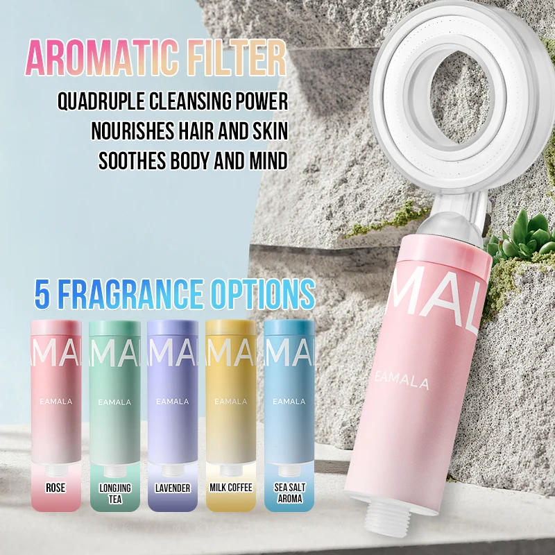 

Scented Shower Filter,Aroma Filter Shower Head,Water Softener,Improve Hair Skin/Removal Shower Purifier Bathroom Accessorie