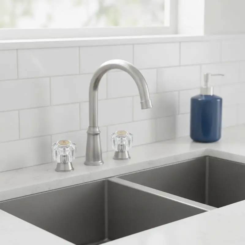 Professional Clear Acrylic Faucet Knobs Replacement Kit Universal: 2pcs Handles Durable Bathtub Parts