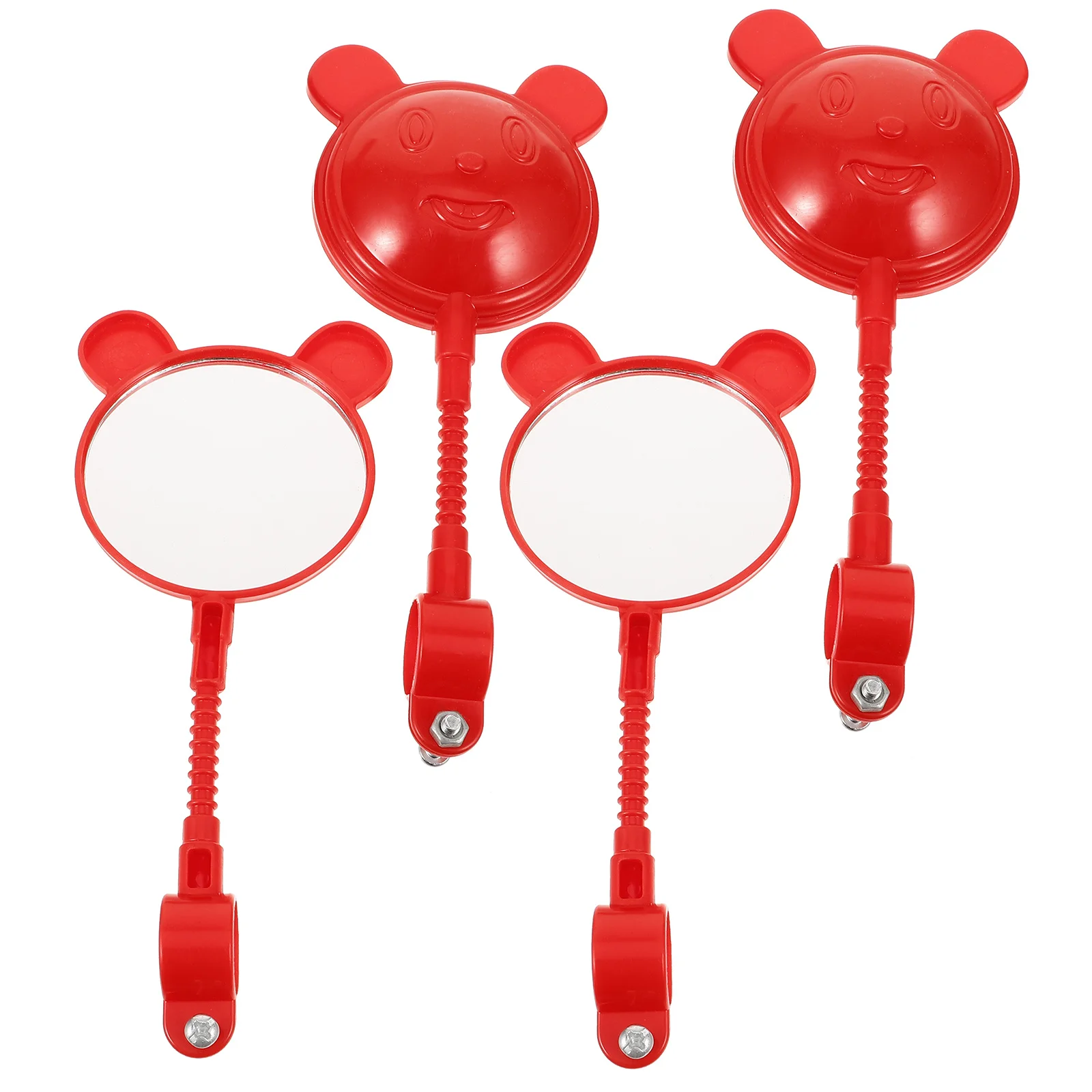 

4Pcs Toddler Scooter Handlebar Mirror Clear Rearview Reflective Design Easy to Clean Fashionable Safety Rear Mirror