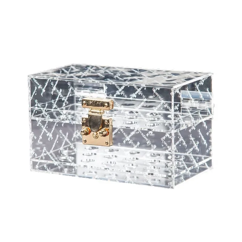 

Acrylic transparent storage box dustproof cosmetic storage display box plexiglass dustproof display stand