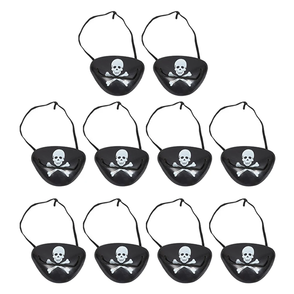 12 stks Pirate Eye Patch Schedel Patroon Halloween Party Cosplay Masker voor Kinderen Volwassenen Lichtgewicht Comfortabele Nieuwigheid