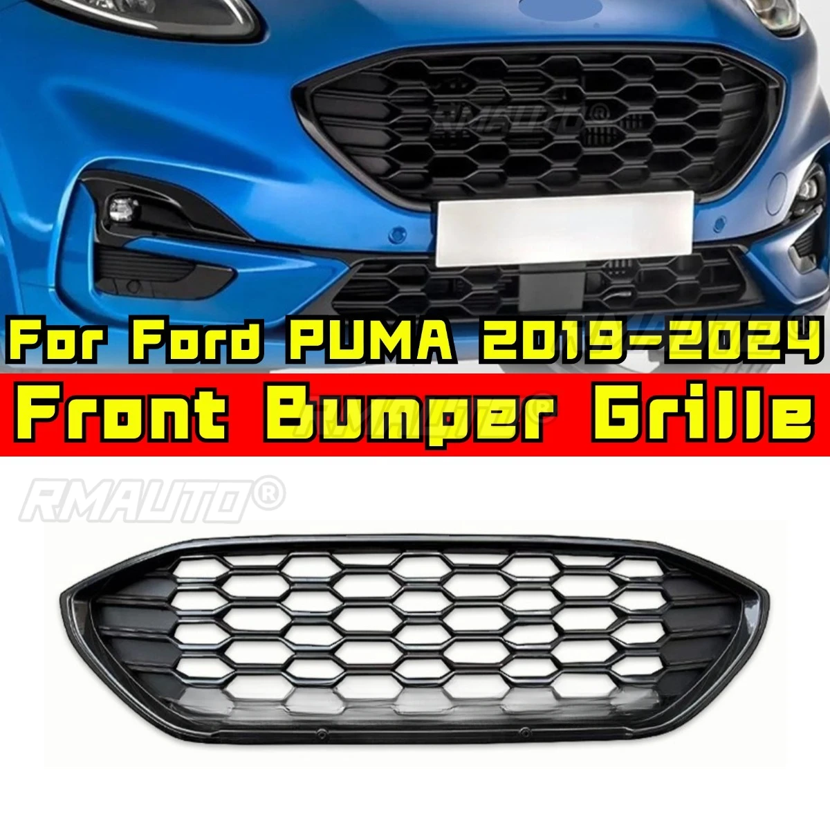 

Car Bumper Grill Decorative Strips Racing Grille Body Kit Front Bumper Grill For Ford PUMA ST line 2019-2024 Exterior Part