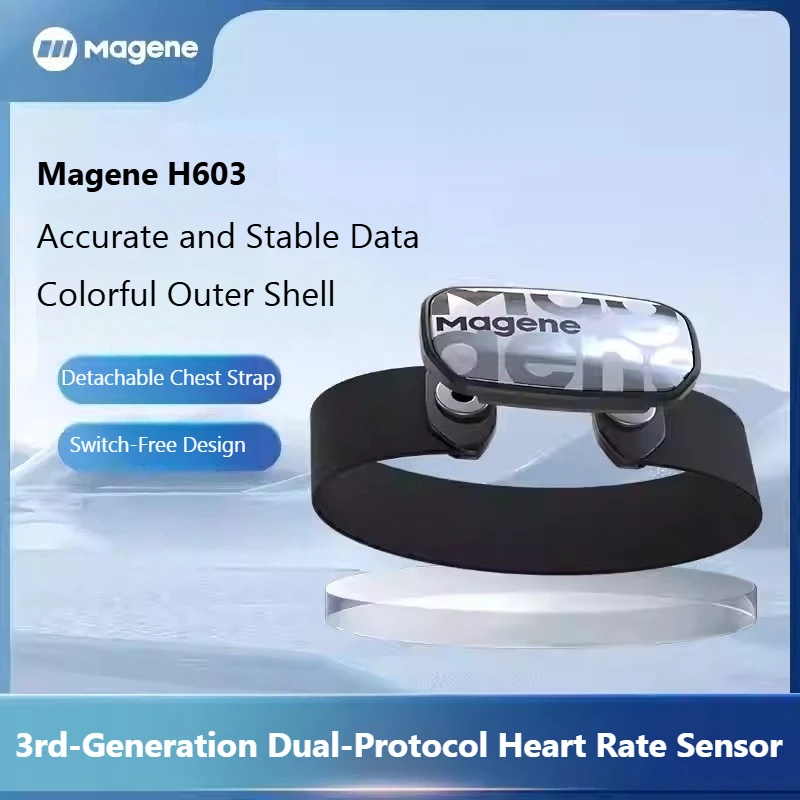 

Magene H603 Heart Rate Chest Strap IP67 Dust Water Resistance ANT+ Bluetooth Dual Protocols Running Cycling Fitness Monitoring