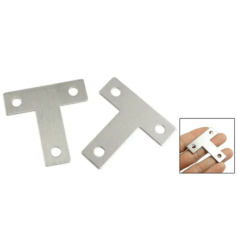 PERFECT MODERN 25 Pcs Angle Plate Corner Brace Flat T Shape Repair Bracket 40Mm X 40Mm