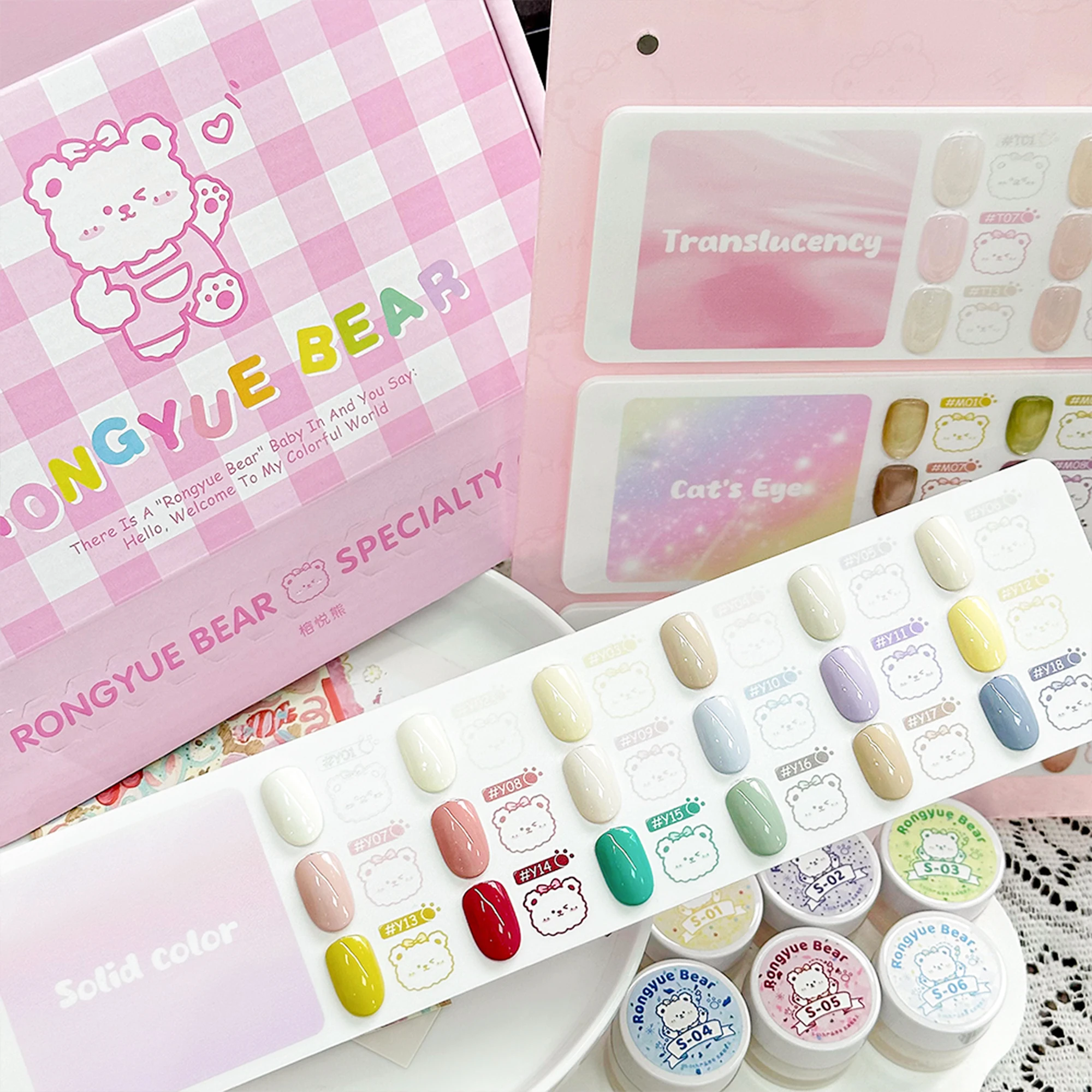 RONGYUEBEAR 2024 ใหม่ 78 สีเล็บเจลชุดเล็บ Shop Professional ขายร้อนเล็บชุดสุทธิสีแดงแฟชั่นสีเล็บ Salon