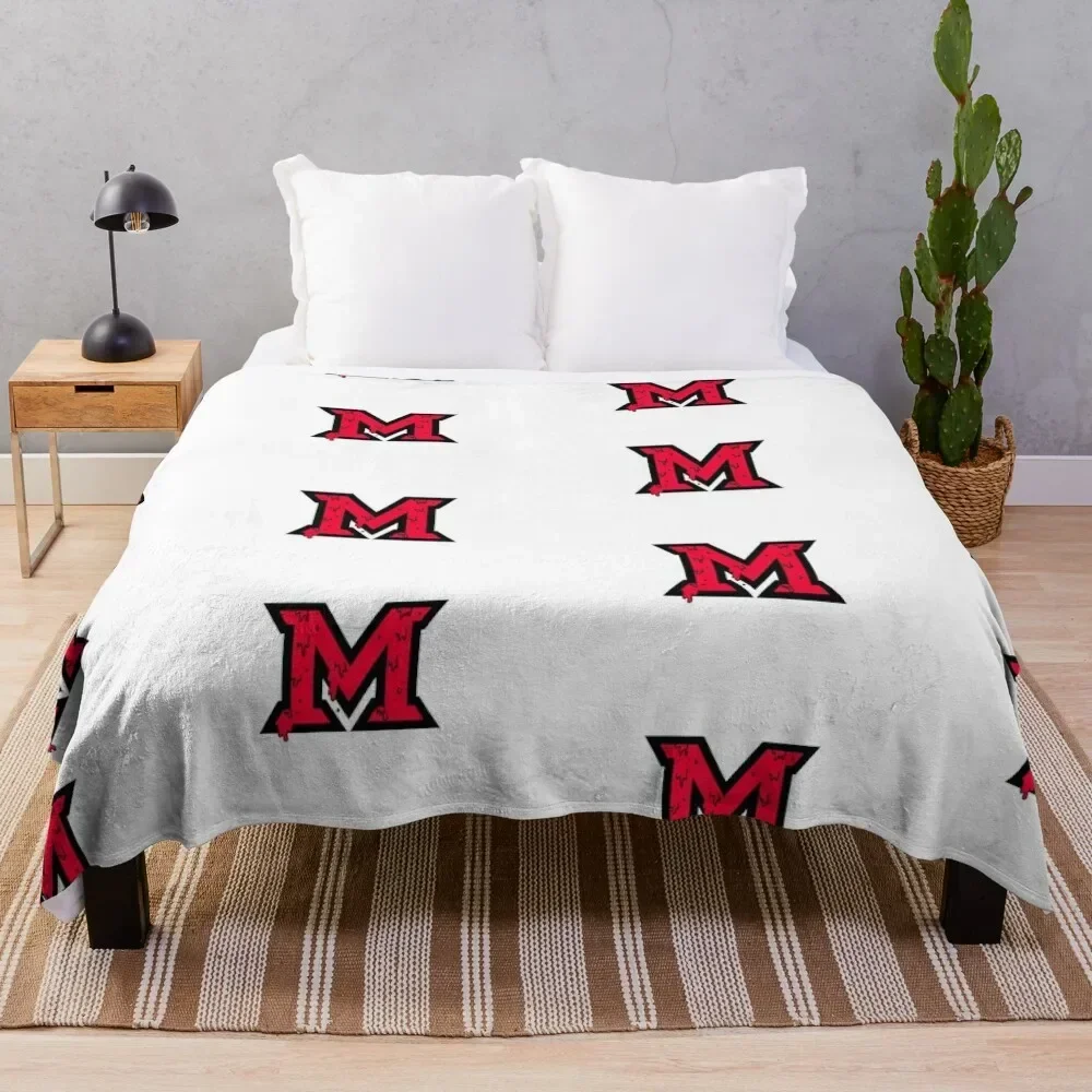 Miami of Ohio Drip Throw Blanket Thermals For Travel Decorative Beds Decorative Sofa Blankets