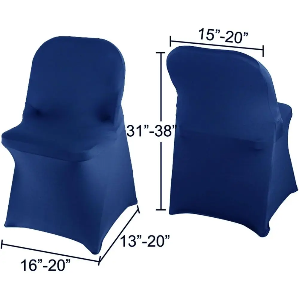 Coprisedie in spandex blu royal (confezione da 50) - Elasticizzato per matrimoni e feste