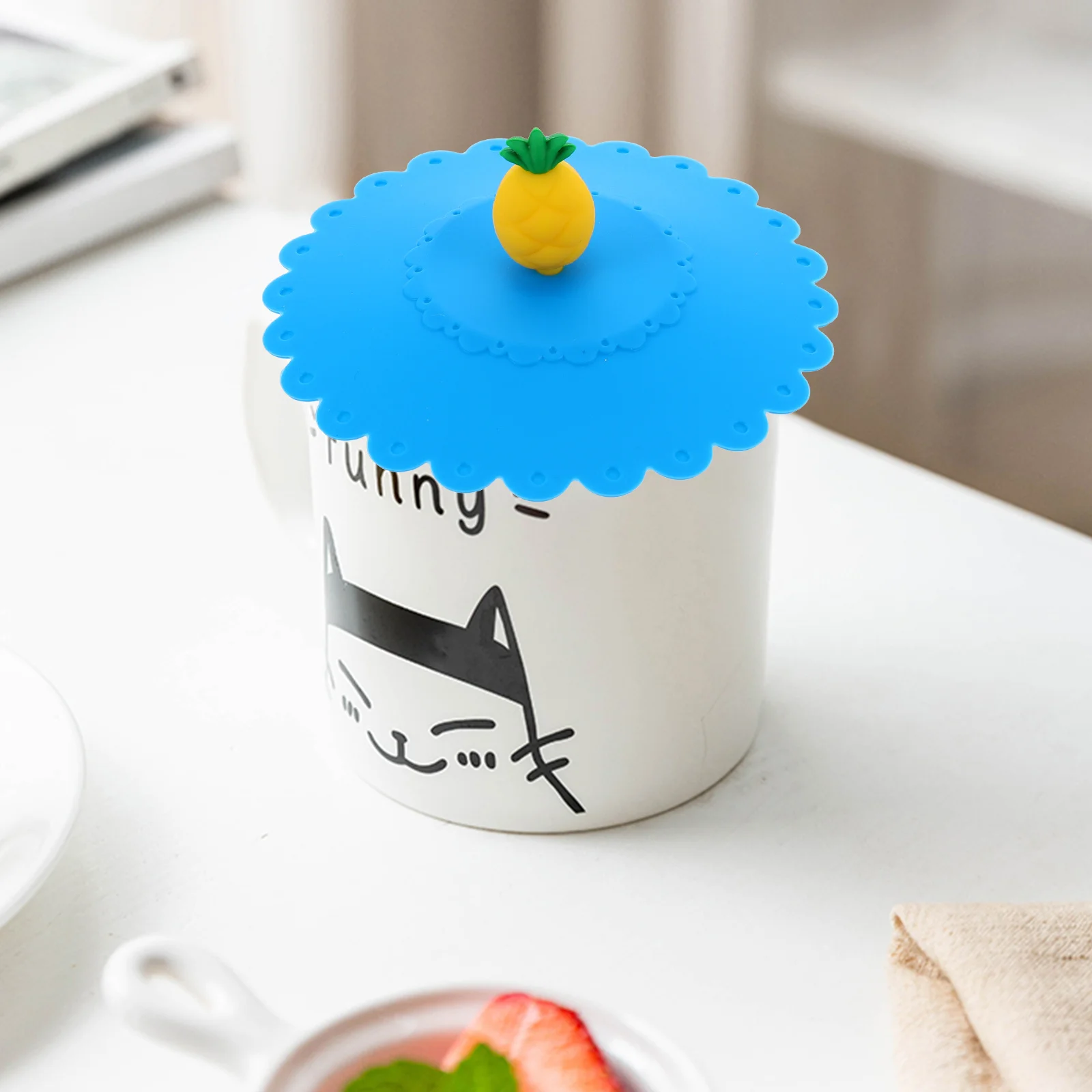 

4pcs Silicone Lid Leakproof Reusable Sealed Cup Cover For Coffee Cocoa Hot Chocolate Home Office Kitchen Bar Accessories Food
