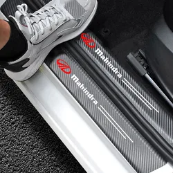 Car Door Protector Plate Stickers Sill Carbon Fiber For Mahindra kuv100 xuv700 xuv300 tuv300 mahindra pik up 4x4 Accessories