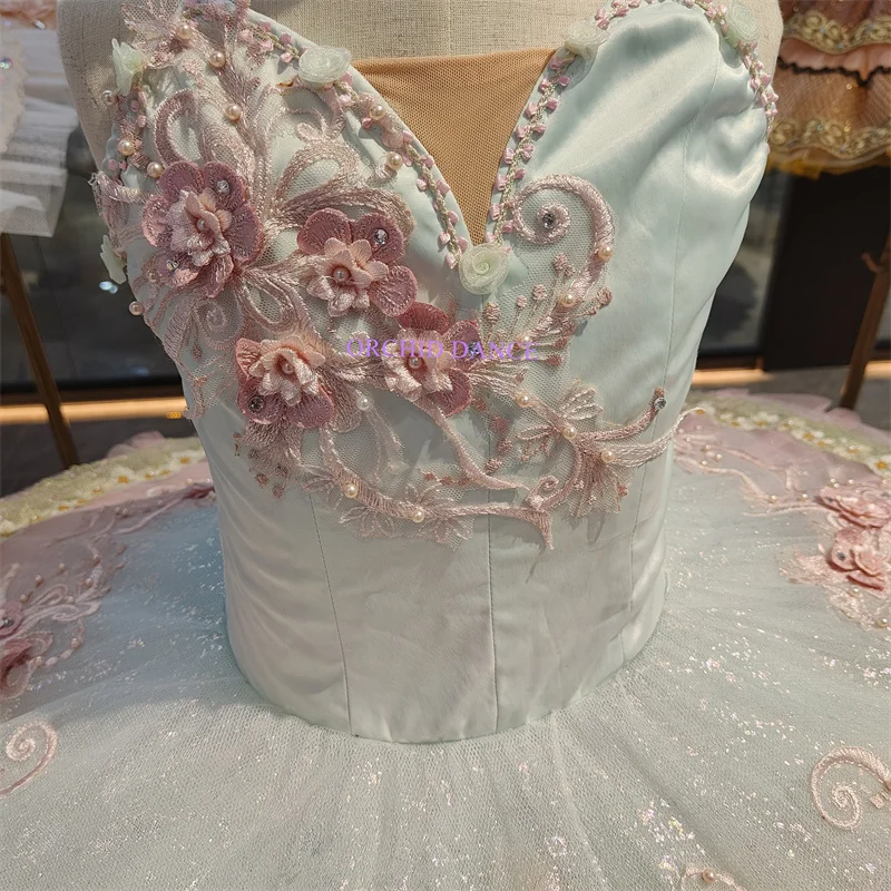 BT01234 taille personnalisée professionnelle couleur personnalisée enfants filles femmes Adul vert Ballet Tutu Costumes