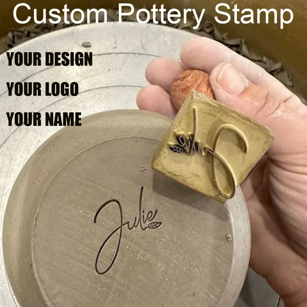 3cm Custom Clay Stamp Ceramic Stamp with handle Polymer Stamps for Pottery Stamps Clay Stamps for Easter Eggs Mother's Day