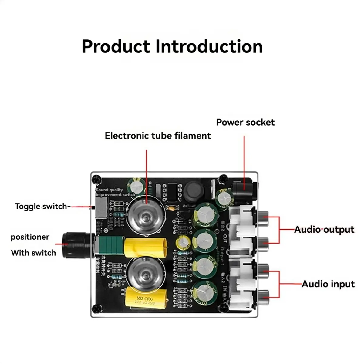 828 Audio Amplifier 6j3 Vacuum Tube with HIFI Preamplifier DC Input Bile Buffer Speaker with Upgraded for Home Theater DIY
