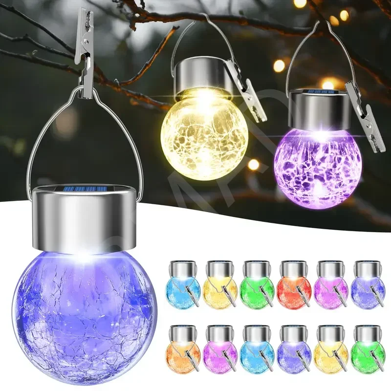 

Outdoor Solar Lights LED Waterproof Garden Tree Pendant Lights, Glass Pendant Lights Halloween Decorative Landscape Lighting