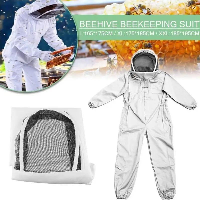 

Ventilated Bee Suit Breathable Fabric beekeeping suit Beekeeping Cotton Blend Hooded Clothing Equipment for Professional Men