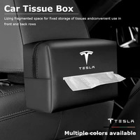 Car Tissue Box Sun Visor Seat Back Paper Towel Storage Bag For Tesla Model 3 Model S Model X Model Y SpaceX Cybertruck Roadster