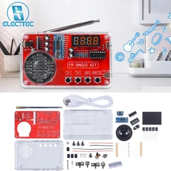 Portable FM Radio DIY Electronic Kit FM 87-108MHz with Headphone Jack Soldering Project with LED Display Auto Station Search