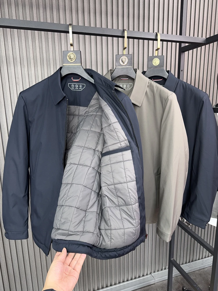 

Svip Men's Casual Thiened Cotton Jaet Collared Busin Leisure Warmth Autumn Winter Cotton Padded Coat Stand Fit