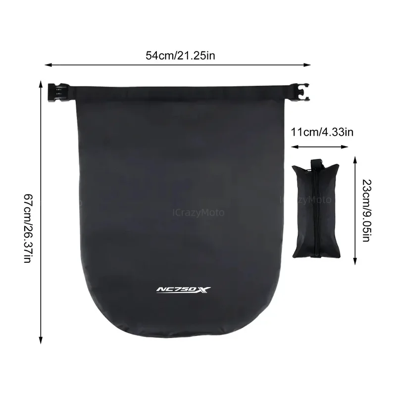 Bolsa de capacete impermeável portátil para motocicleta, bloqueio de senha de grande capacidade, antiroubo, Honda NC750X, NC, 750X, NC750 X, 2014-2020