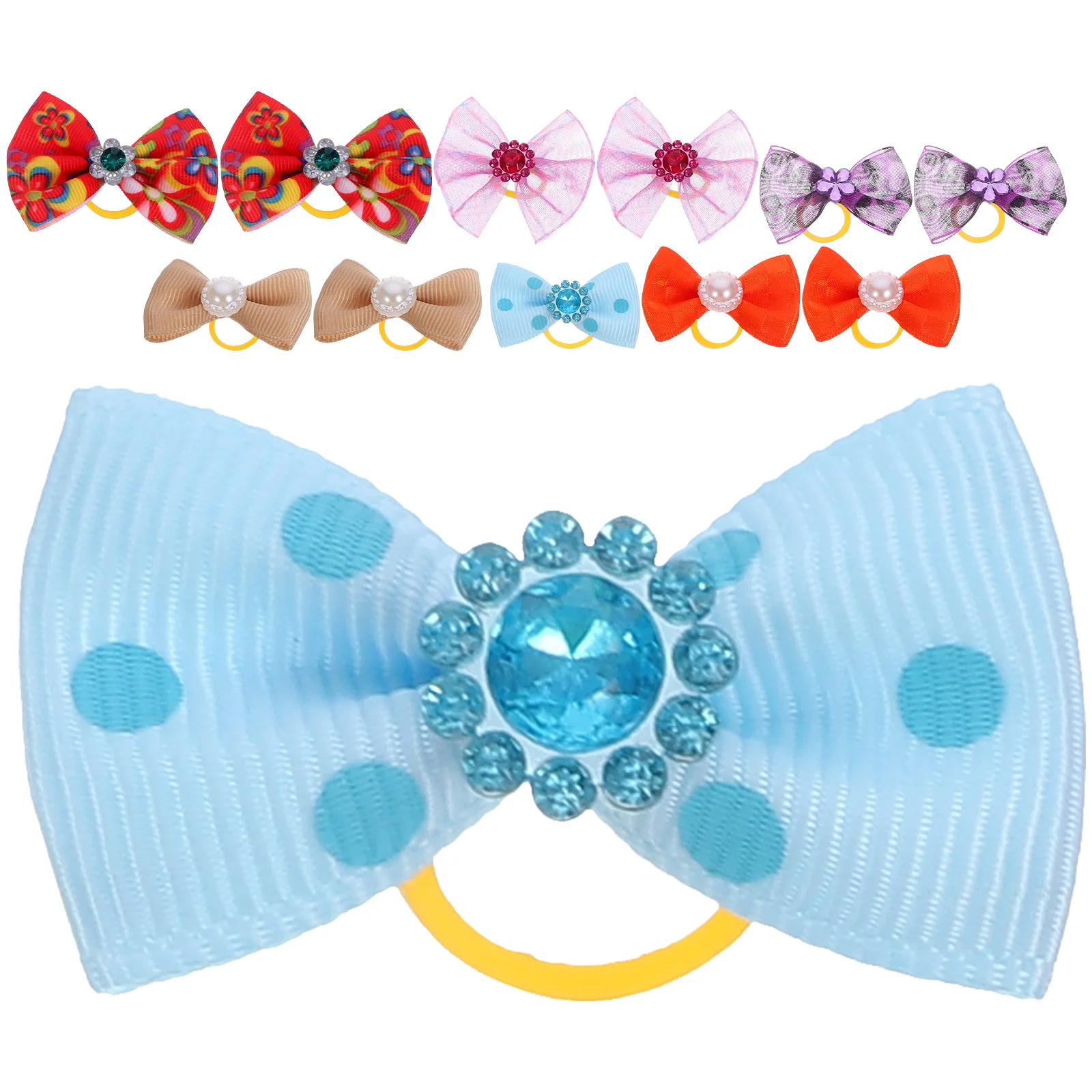 

40 Pcs Puppy Accessories Girl Dog Hair Bows Headdress for Barrettes Topknot Pet Ties Pets Bands