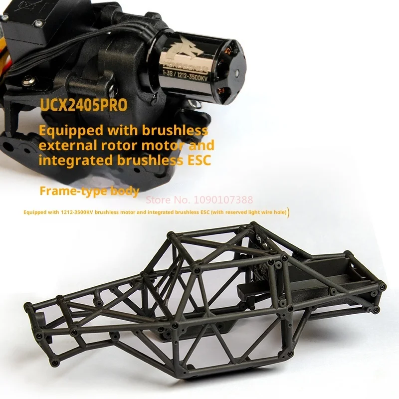 UDIRC RC سيارة التحكم عن بعد بدون فرش UCX2405 سنو ليوبارد 1:24 محاكاة 4WD على الطرق الوعرة تسلق نموذج سيارة لعبة مجسمة هدية