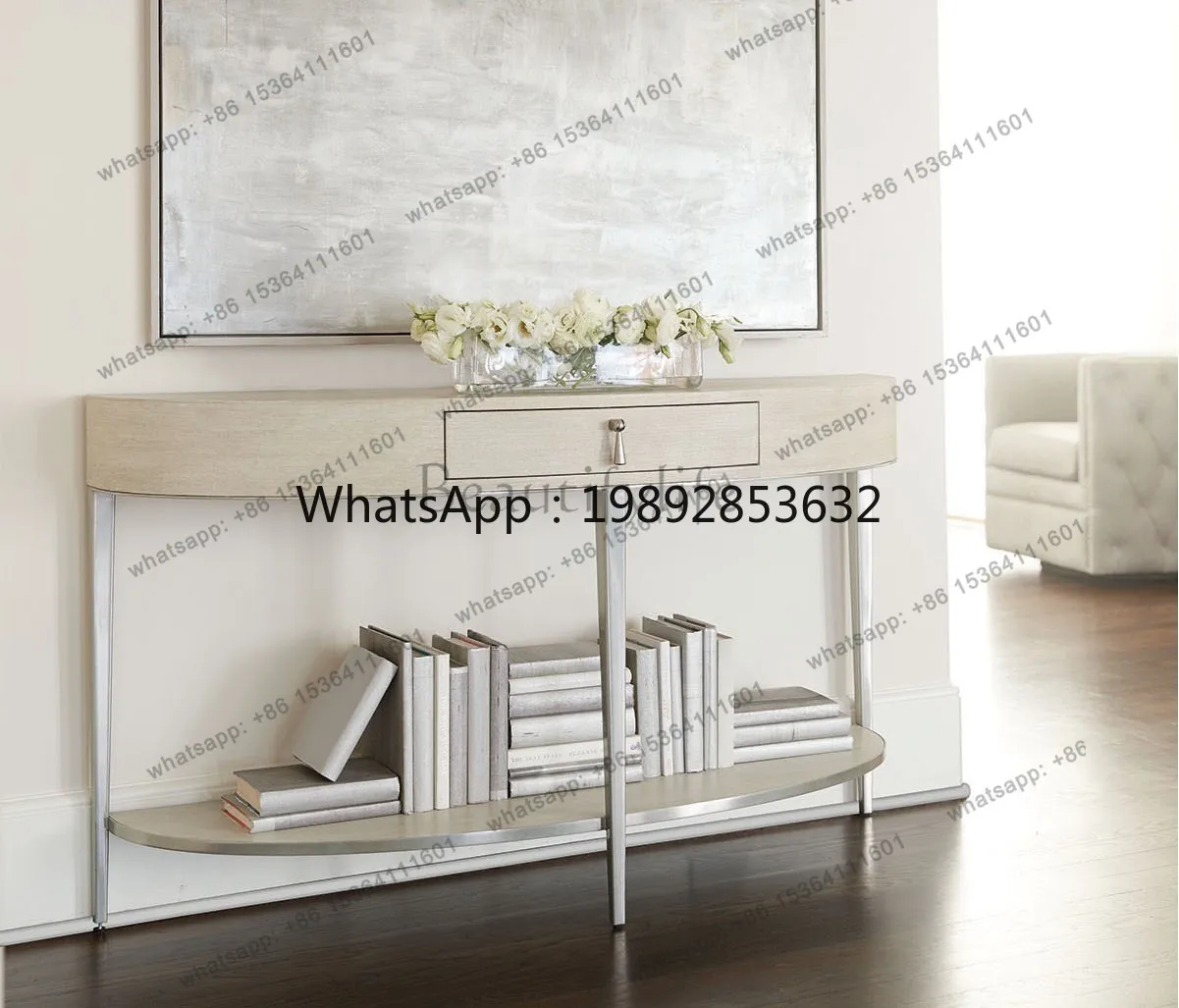 W2 الأمريكية الكلاسيكية بسيطة الخشب شوان منصة غرفة المعيشة الأوروبية ضوء طاولة الحائط الفاخرة الحديثة نصف دائري الديكور