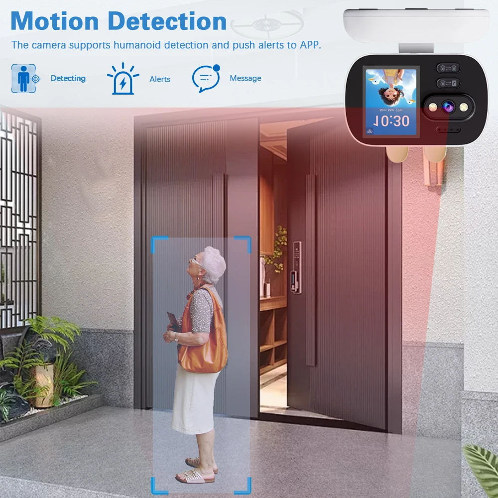 5MP MiniWiFi PTZ-bewakingscamera Indoor Home Security Babyfoon Cam Auto Tracking Kleur Nachtzicht Video-oproepcamera ﻿