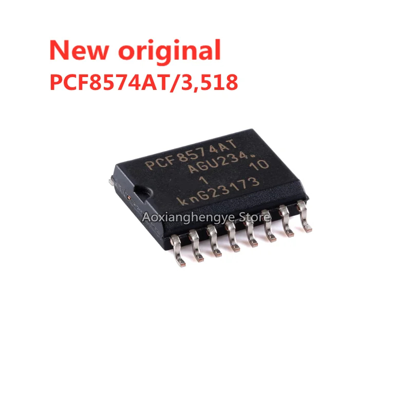 5PCS PCF8574AT/3,518 PCF8574AT SOP-16 PCF8574TS/3,118 PCF8574TS SSOP-20 Remote 8-bit I/O expander chip with interrupt I2C bus