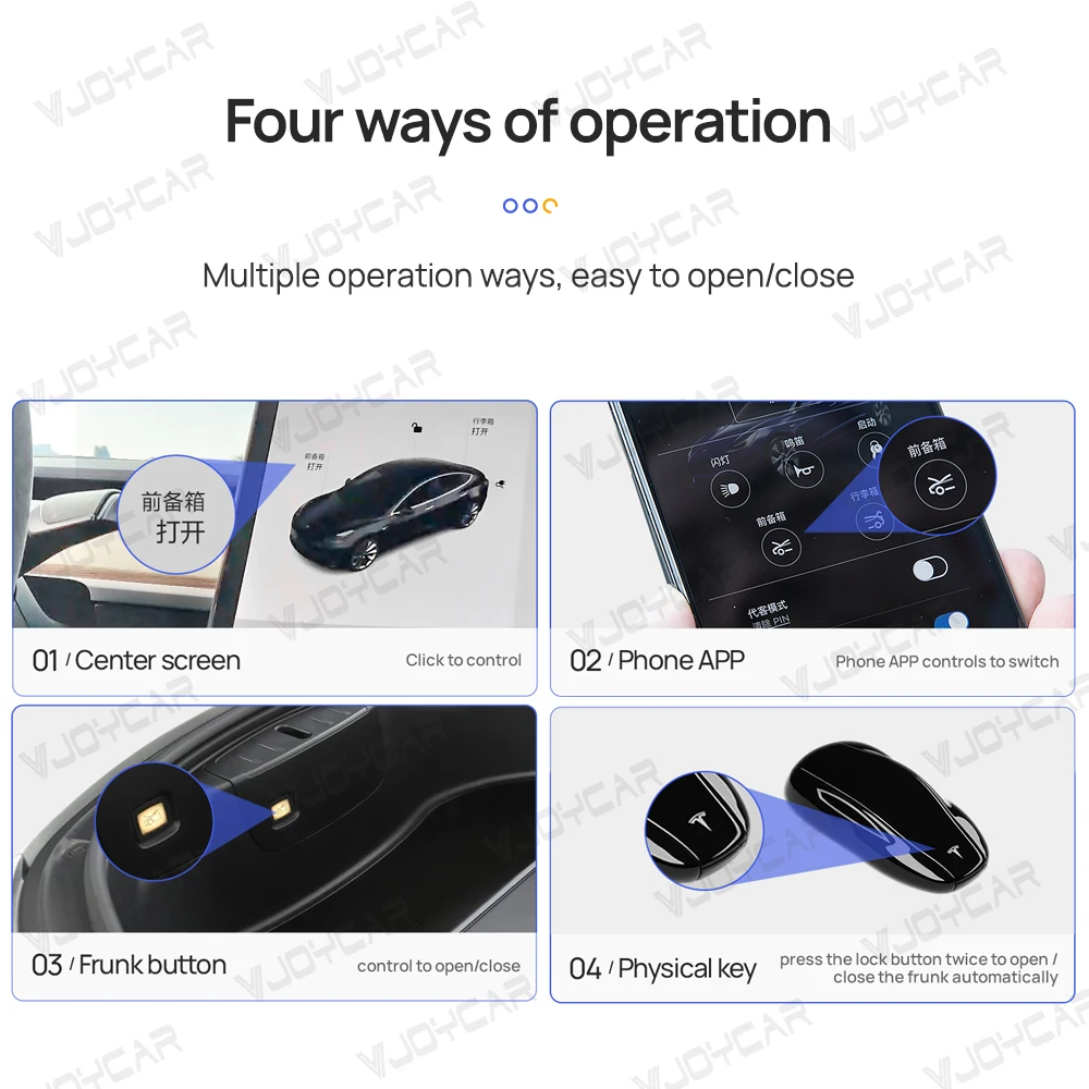 Automotive Autozubehör Electric Power Front Frunk für Tesla Model 3/y Model X Model S Auto Lifting Front Cover