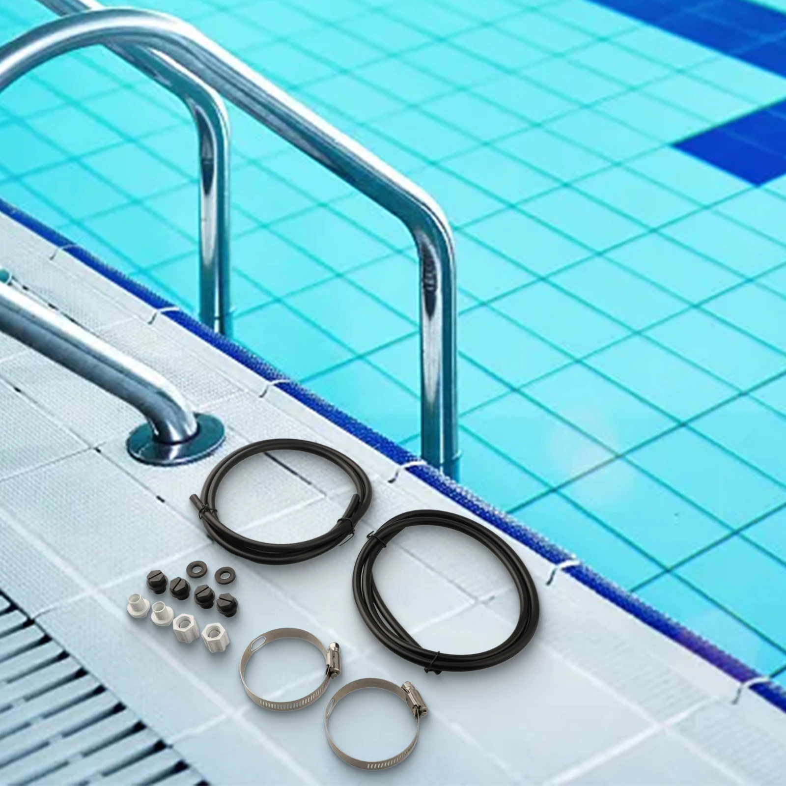 

Аксессуары для бассейна Трубка для хлоратора Металлическая труба автономной линии: 4 фута серебристо-черного цвета Долговечные высококачественные трубчатые шайбы