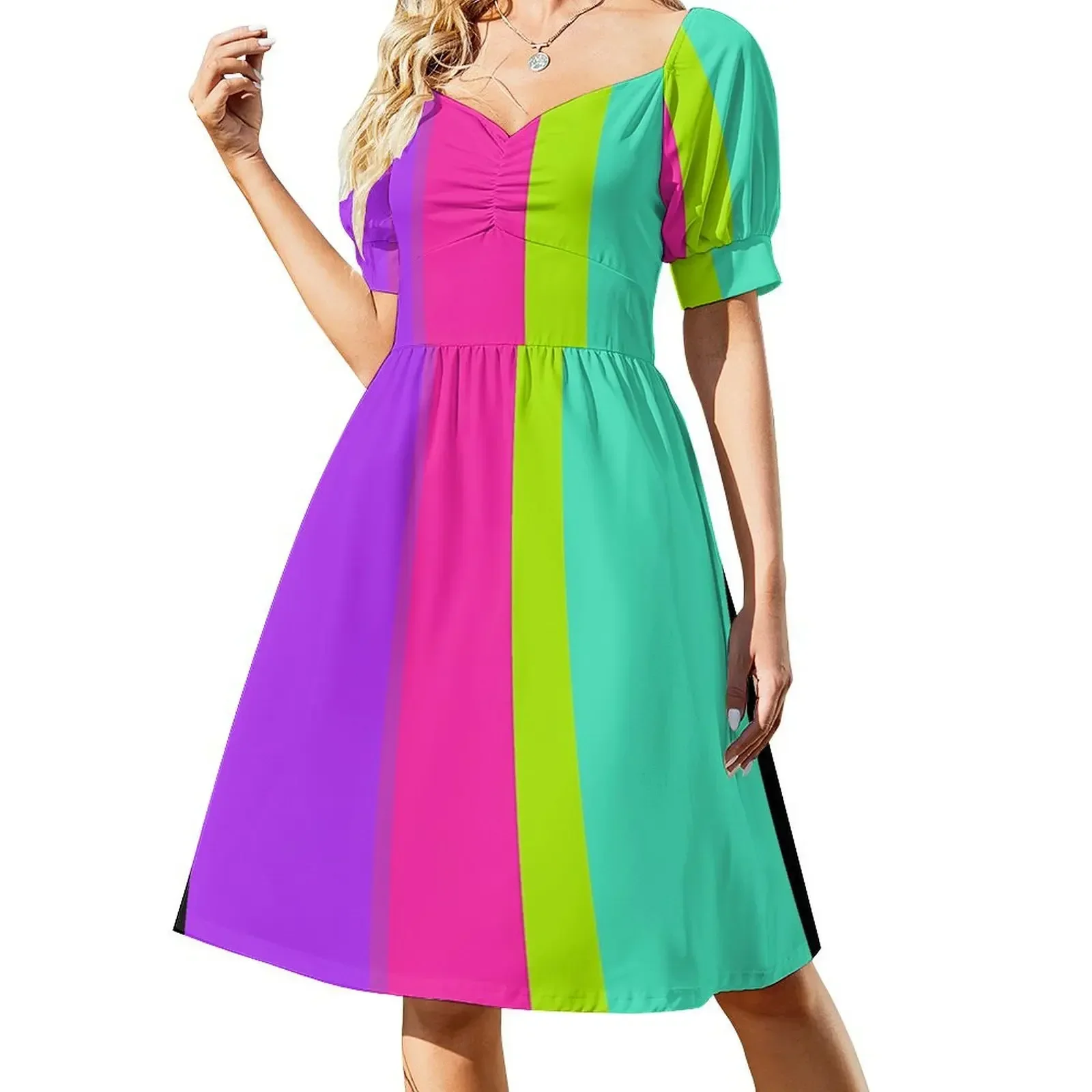 Trip Through the 80's Sleeveless Dress luxury dresses long sleeve dress elegant dresses plus sizes Dress