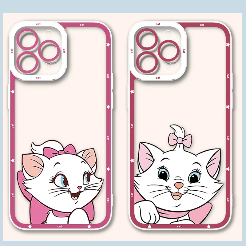 ديزني كارتون جميل ماري القط قضية الهاتف آيفون 17 الهواء 15 14 13 12 11 برو ماكس 16 15 14 زائد للصدمات لينة غطاء سيليكون