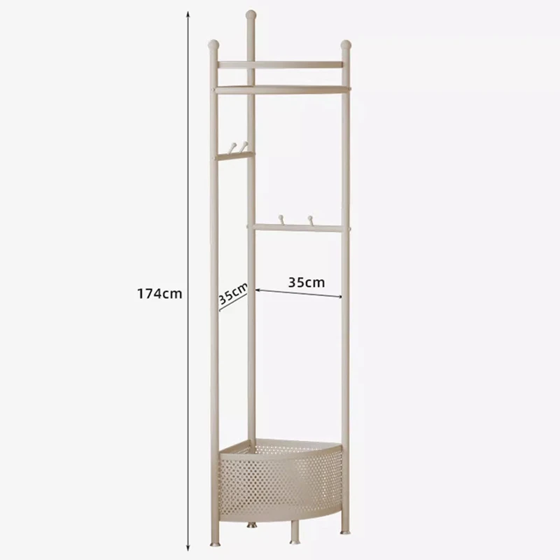 Minimalist ชั้นวางเสื้อผ้าชั้นยืนฟรีมุมโลหะ Coat ขาตั้งห้องนอนบ้านโมเดิร์น Cabides Para Roupa Hall เฟอร์นิเจอร์