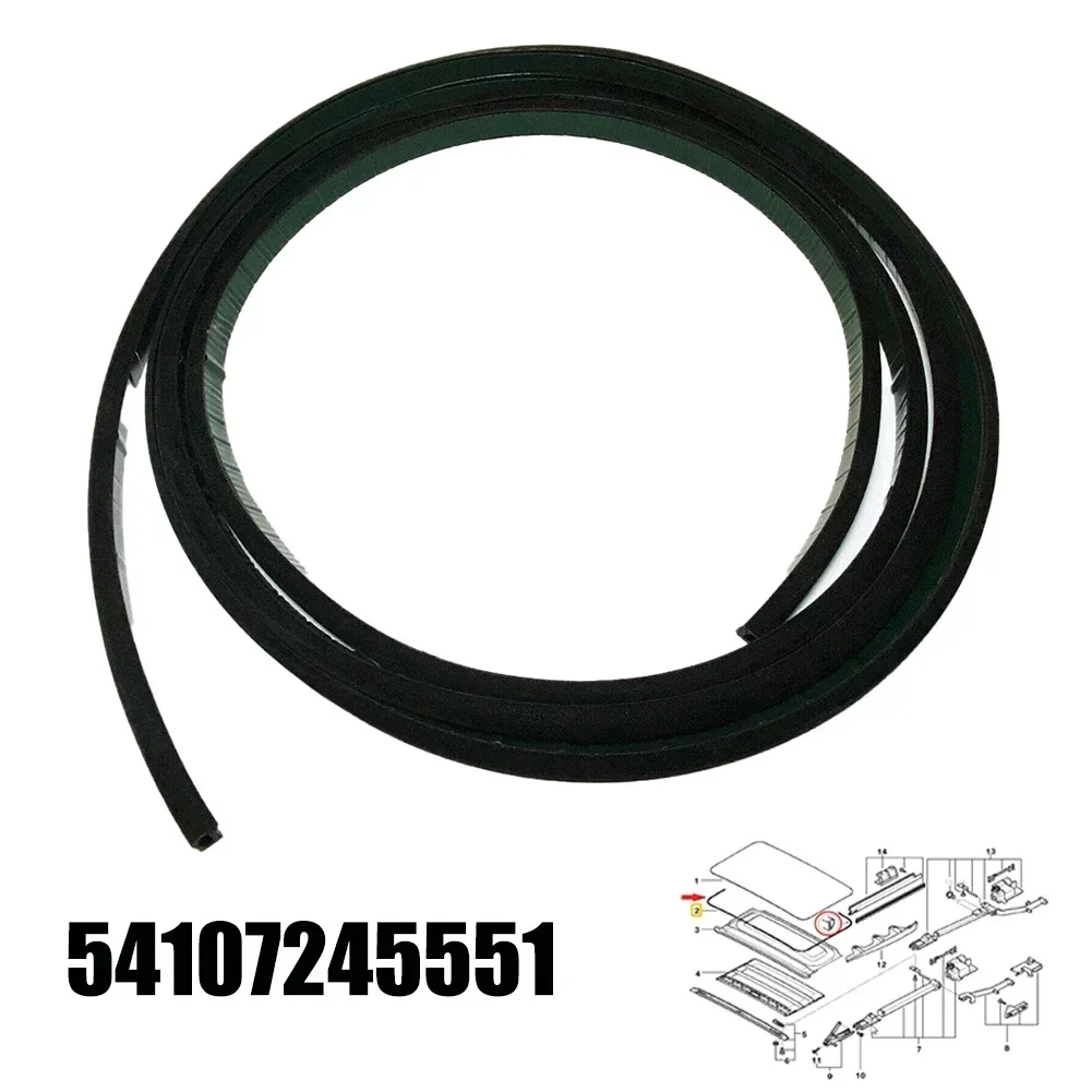 

Black Sunroof Sliding Seal Gasket Compatible with For BMW 5er E39 E60 F10 F01 Quality Tested Direct Replacement