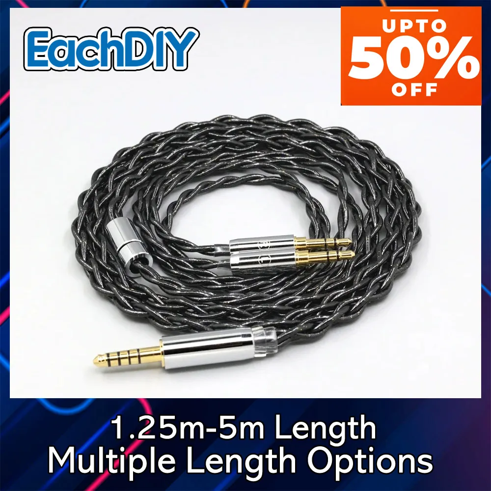 99% чистый серебряный плавающий золотой кабель для наушников с графеном для наушников Onkyo A800 Philips Fidelio X3 Kennerton Jord 8339