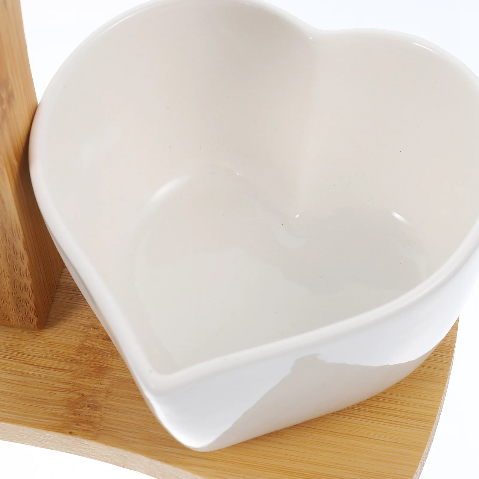 

Ceramic Sugar and Creamer Set White Smooth for Home Hotel Bamboo Tray Spoon Milk Tea Set Sugar Jar Cream Pitcher