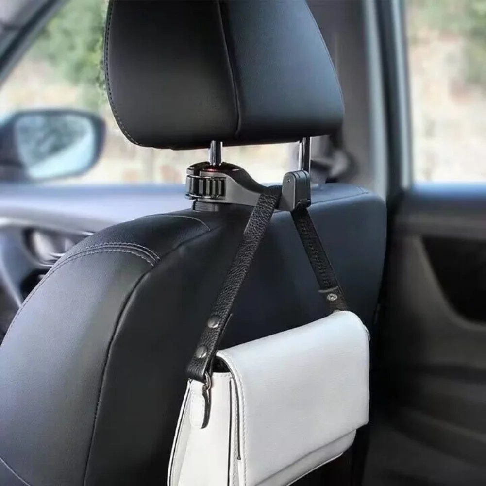 Gancho 3 en 1 para reposacabezas de asiento trasero de coche, soporte portátil para teléfono móvil, colgador trasero para bolsa, monedero, tela,