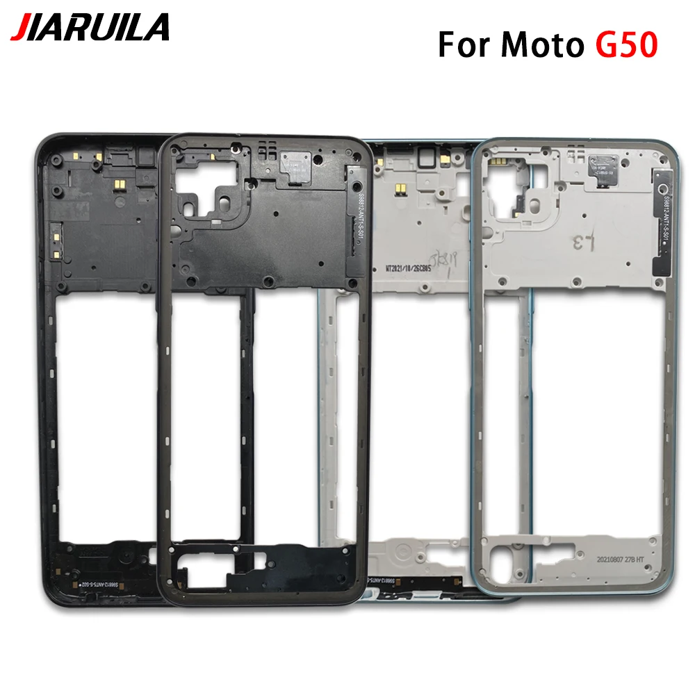 NEW Middle Frame Holder Housing Replacement Repair Parts With Side Button Camera Lens For Moto G22 G52 G71 G82 G50 5G