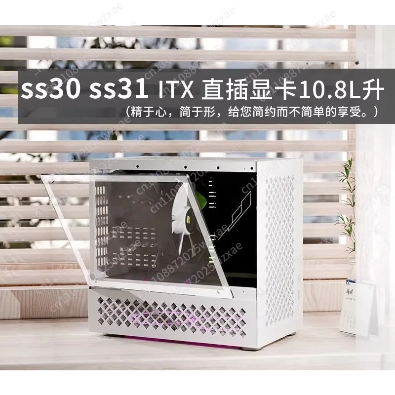 2색 Ss30 Ss31 40 사이드 스루 휴대용 섀시 고가치 ITX 섀시 소형 컴팩트 섀시 SFX 썸네일 5