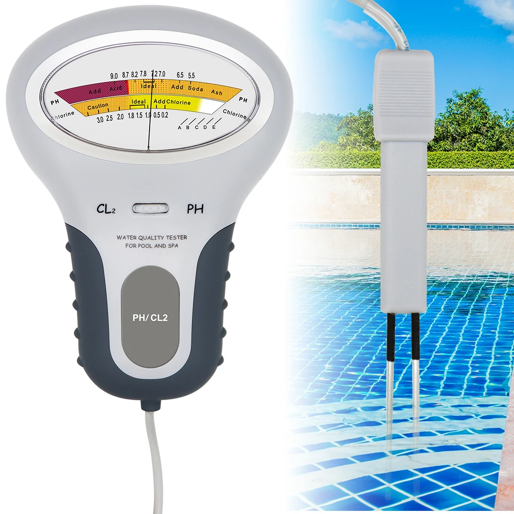 Medidor de cloro 2 en 1, probador de cloro PH, nivel de PC-101, medidor de PH Digital portátil, calidad del agua, instrumentos analíticos para Spa y piscina