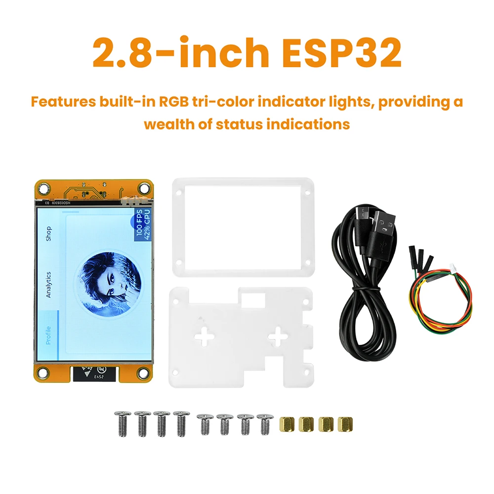 2,8-Zoll ESP32 WiFi BT Entwicklungsboard 240x320 Farbbildschirm ST7789-Treiber Intelligentes Display ESP32-32E Modul Onboard – Detail 16