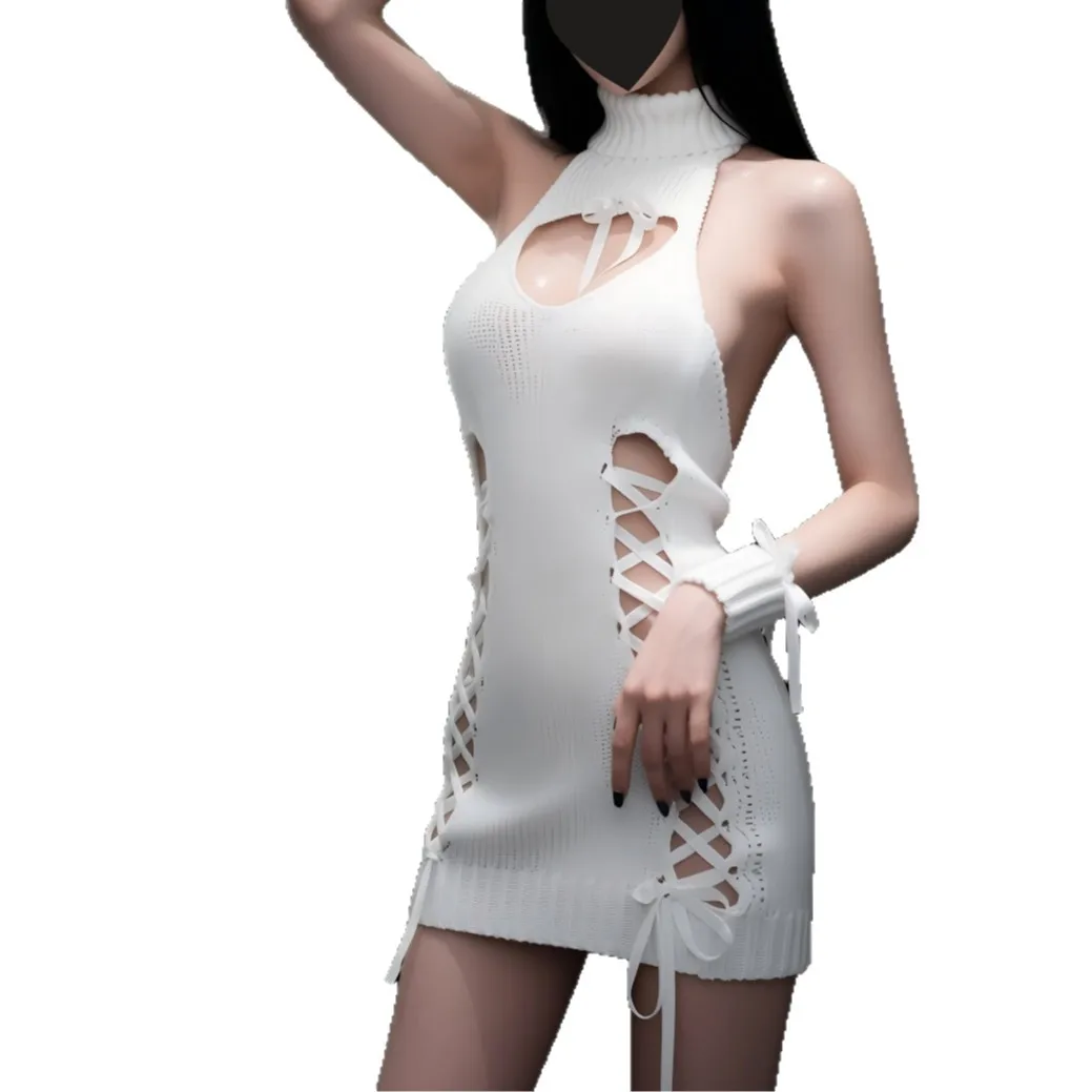 

Sexy Sweater Backless Sexy Straps Seductive Uniform Role-playing Costume Flirtatious Erotic Pure Desire Charming Casual X1IW